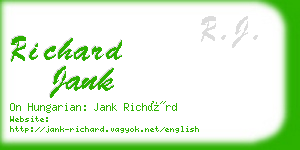 richard jank business card